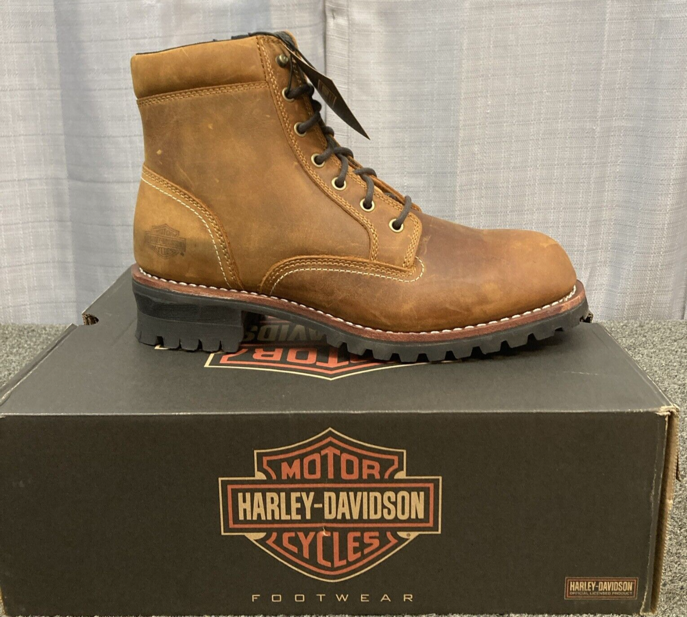 NEW GENUINE HARLEY DAVIDSON D96267 SIZE 9.5 BENTLER M 6" BROWN MOTORCYCLE BOOTS