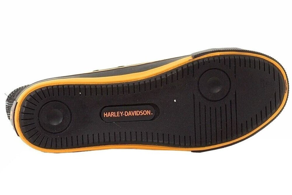 NEW HARLEY DAVIDSON D93816 SIZE 7.5 MENS NATHAN 4.25” BLACK ORANGE LEATHER HI-TO