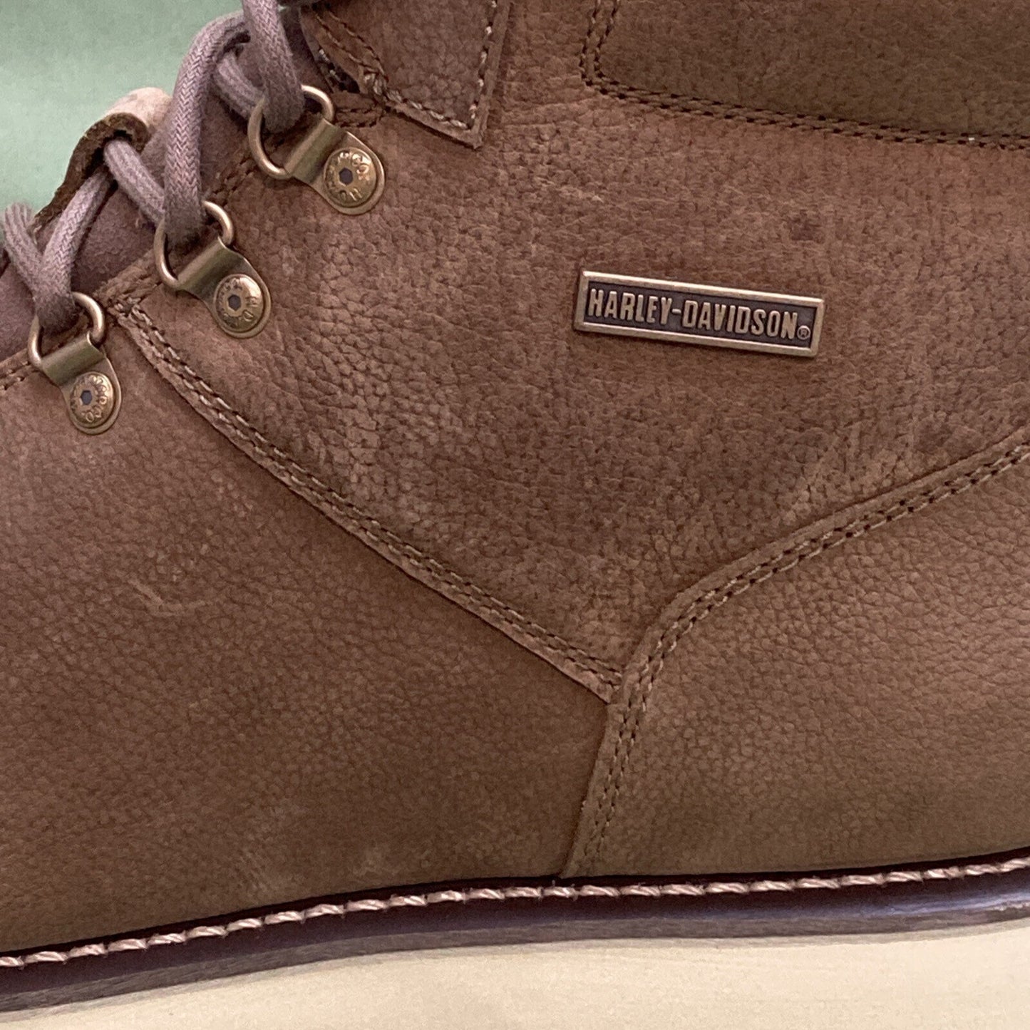 NEW HARLEY DAVIDSON D96249 SIZE 13 MEN'S DENWAY 5" BEIGE LEATHER RIDING BOOTS