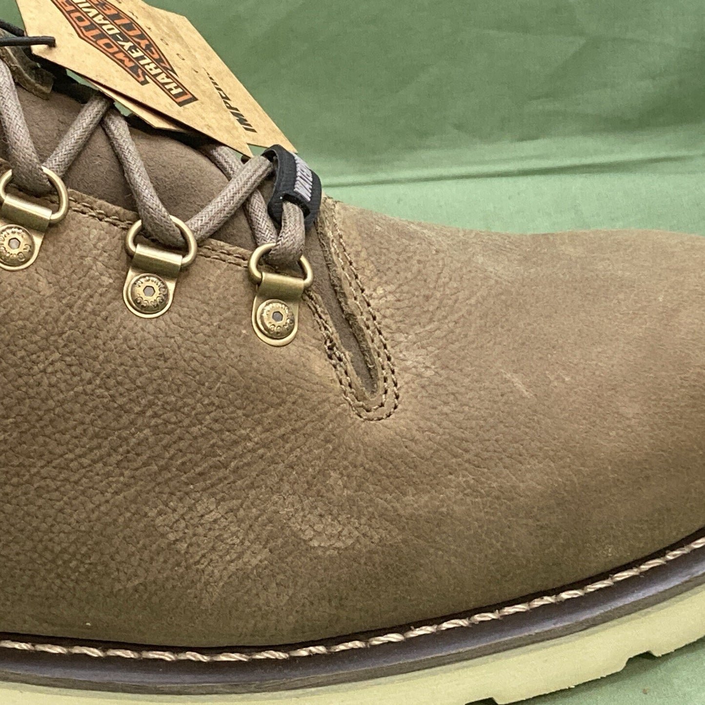 NEW HARLEY DAVIDSON D96249 SIZE 13 MEN'S DENWAY 5" BEIGE LEATHER RIDING BOOTS