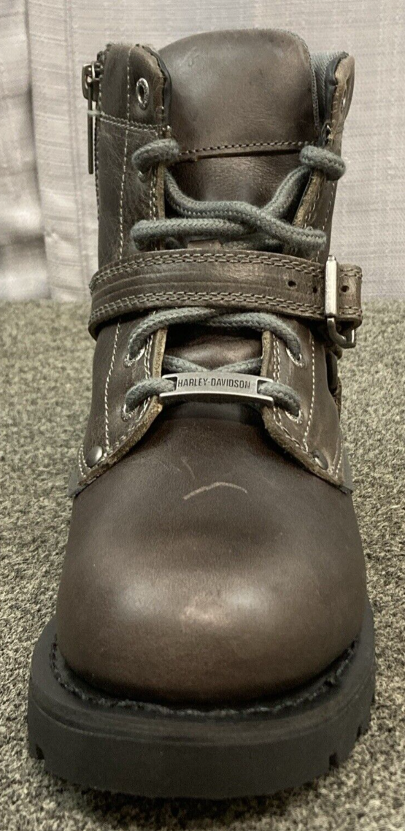 NEW GENUINE HARLEY DAVIDSON D87246 SIZE 6 WOMEN'S BECKY FLASH 6" GREY BOOTS