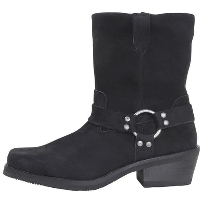 NEW HARLEY DAVIDSON D87243 SIZE 9 WOMEN'S KORSEN BLACK 7" FASHION HARNESS BOOTS