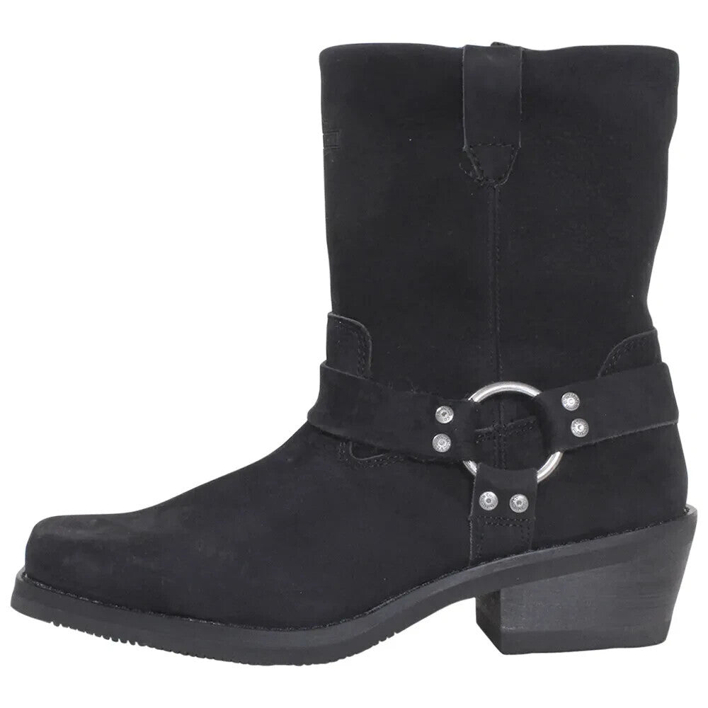 NEW HARLEY DAVIDSON D87243 SIZE 9.5 WOMENS KORSEN BLACK 7" FASHION HARNESS BOOTS