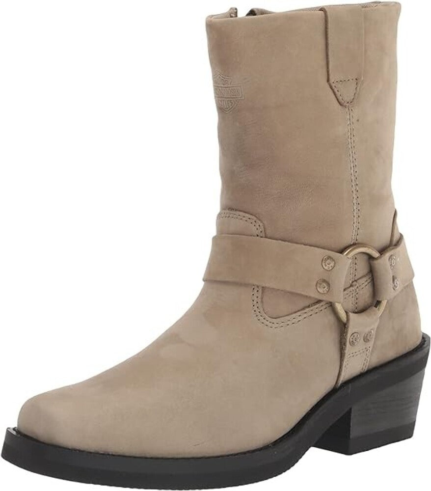 NEW HARLEY DAVIDSON D87244 SIZE 10 WOMEN'S KORSEN BROWN 7" FASHION HARNESS BOOTS