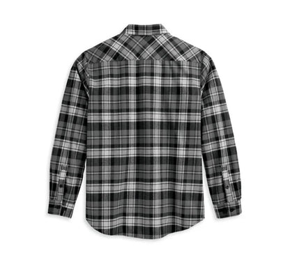 NEW GENUINE HARLEY DAVIDSON 96360-23VM/000L WOVEN BLACK PLAID LARGE