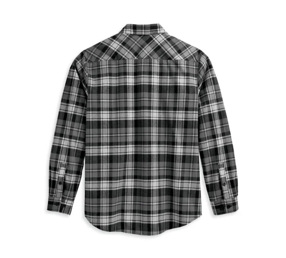 NEW GENUINE HARLEY DAVIDSON 96360-23VM/022L WOVEN BLACK PLAID LARGE