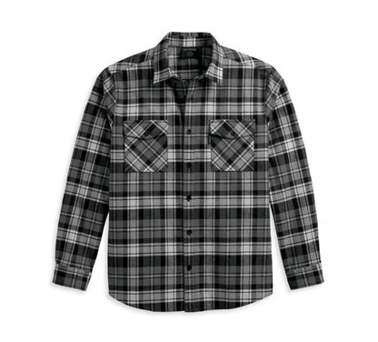 NEW GENUINE HARLEY DAVIDSON 96360-23VM/022L WOVEN BLACK PLAID LARGE