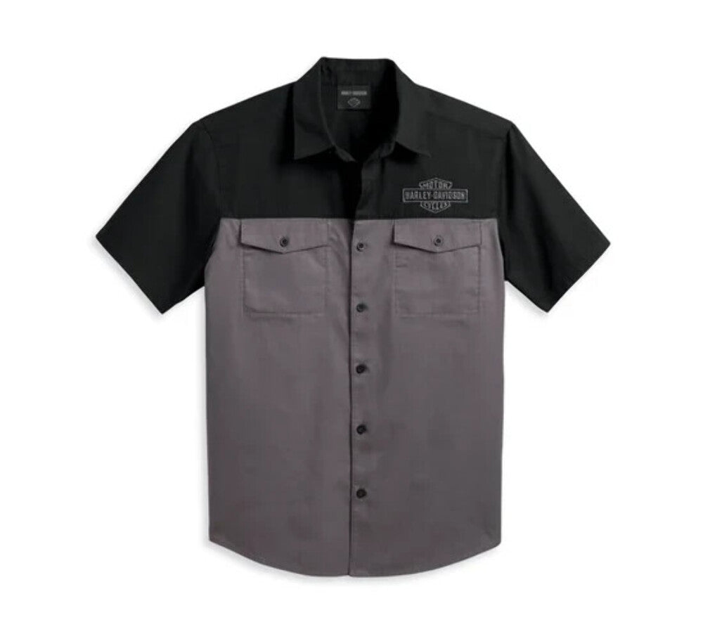 NEW GENUINE HARLEY DAVIDSON 96152-23VM/000M MED WOVEN DARK GREY COLORBLOCK