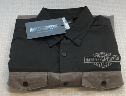 NEW GENUINE HARLEY DAVIDSON 96152-23VM/000M MED WOVEN DARK GREY COLORBLOCK