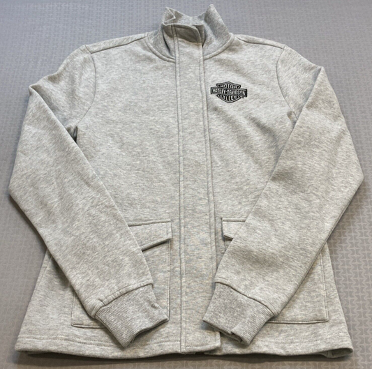 NEW GENUINE HARLEY DAVIDSON 96671-23VW WOMEN'S XLARGE GREY HEATHER JACKET FLEECE