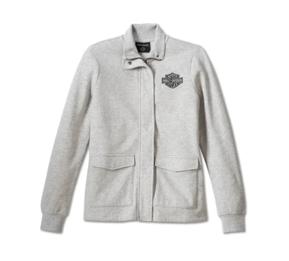 NEW GENUINE HARLEY DAVIDSON 96671-23VW WOMEN'S XLARGE GREY HEATHER JACKET FLEECE