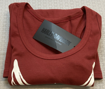 NEW GENUINE HARLEY DAVIDSON 96476-22VW WOMEN'S XSMALL TANK KNIT WWP RED