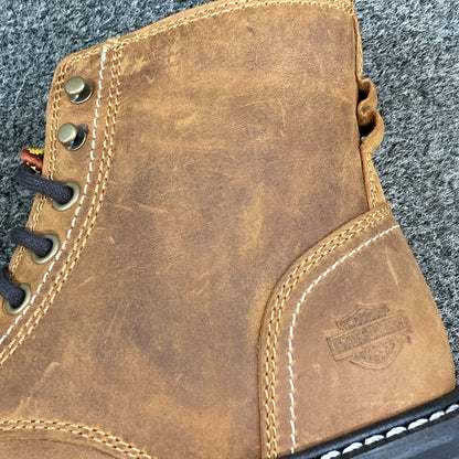 NEW HARLEY DAVIDSON D87237 SIZE 6 WOMEN'S BENTLER 5" BROWN MOTORCYCLE BOOTS