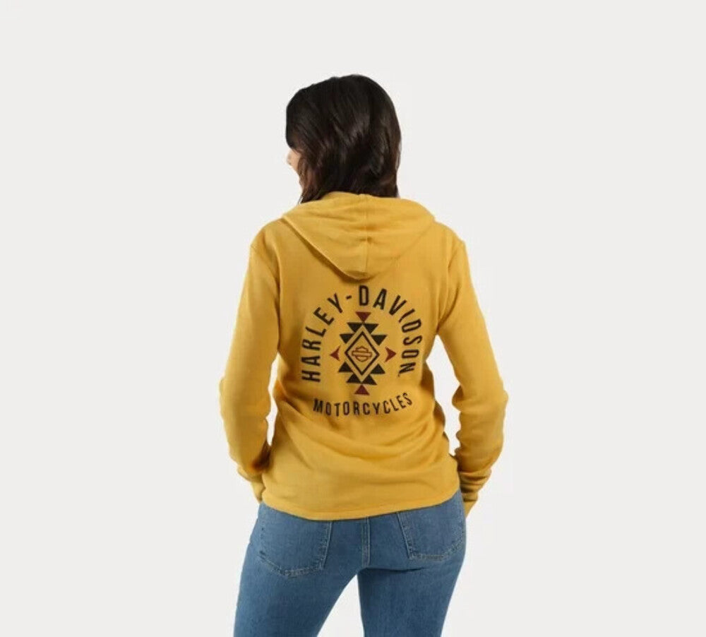 NEW HARLEY DAVIDSON 96256-23VW SM Women's Bohemian Hooded Thermal Knit OCRE