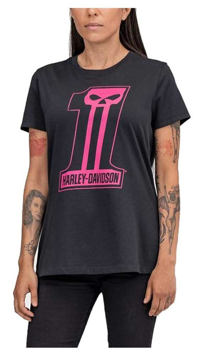 NEW GENUINE HARLEY DAVIDSON 96253-22VW XS Women's #1 Skull Graphic Tee