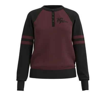 NEW HARLEY DAVIDSON 96395-23VW SM Women's Open Road Pullover Tawny Port