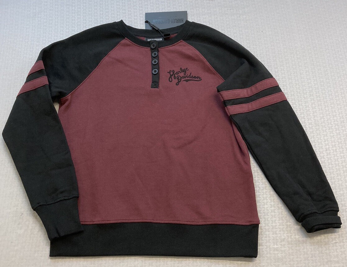 NEW HARLEY DAVIDSON 96395-23VW SM Women's Open Road Pullover Tawny Port