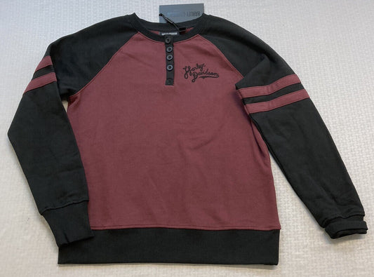 NEW GENUINE HARLEY DAVIDSON 96395-23VW MED Women's Open Road Pullover Tawny Port