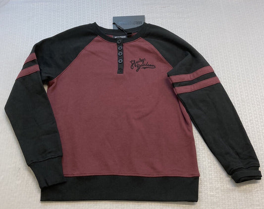 NEW GENUINE HARLEY DAVIDSON 96395-23VW 1W Women's Open Road Pullover Tawny Port