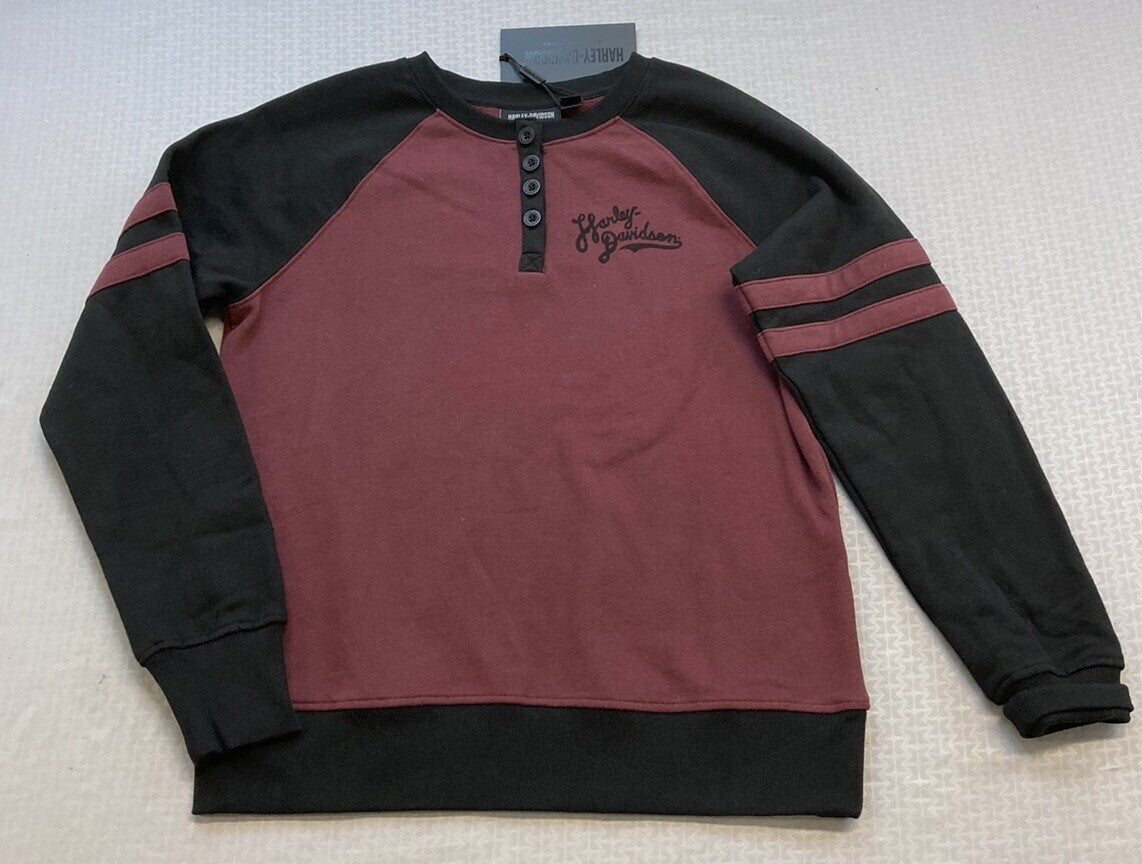 NEW GENUINE HARLEY DAVIDSON 96395-23VW 3W Women's Open Road Pullover Tawny Port