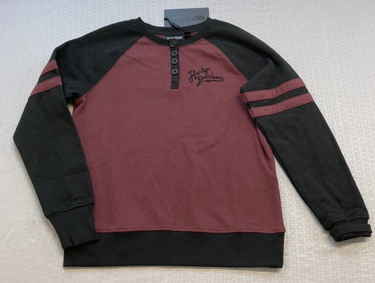 NEW GENUINE HARLEY DAVIDSON 96395-23VW 3W Women's Open Road Pullover Tawny Port