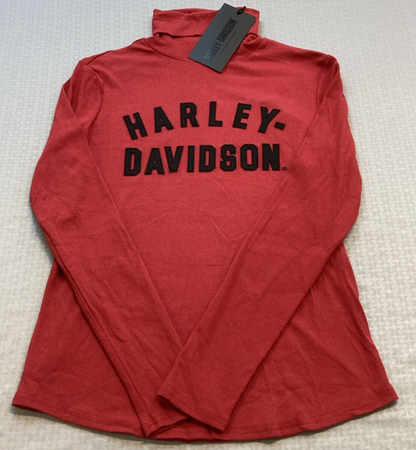 NEW GENUINE HARLEY DAVIDSON 96467-23VW SMALL WOMEN'S TURTLENECK CK KNIT RED