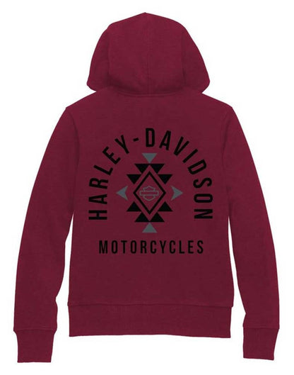NEW GENUINE HARLEY DAVIDSON 96187-23VW WOMEN'S LARGE HOODIE KNIT RED HEATHER