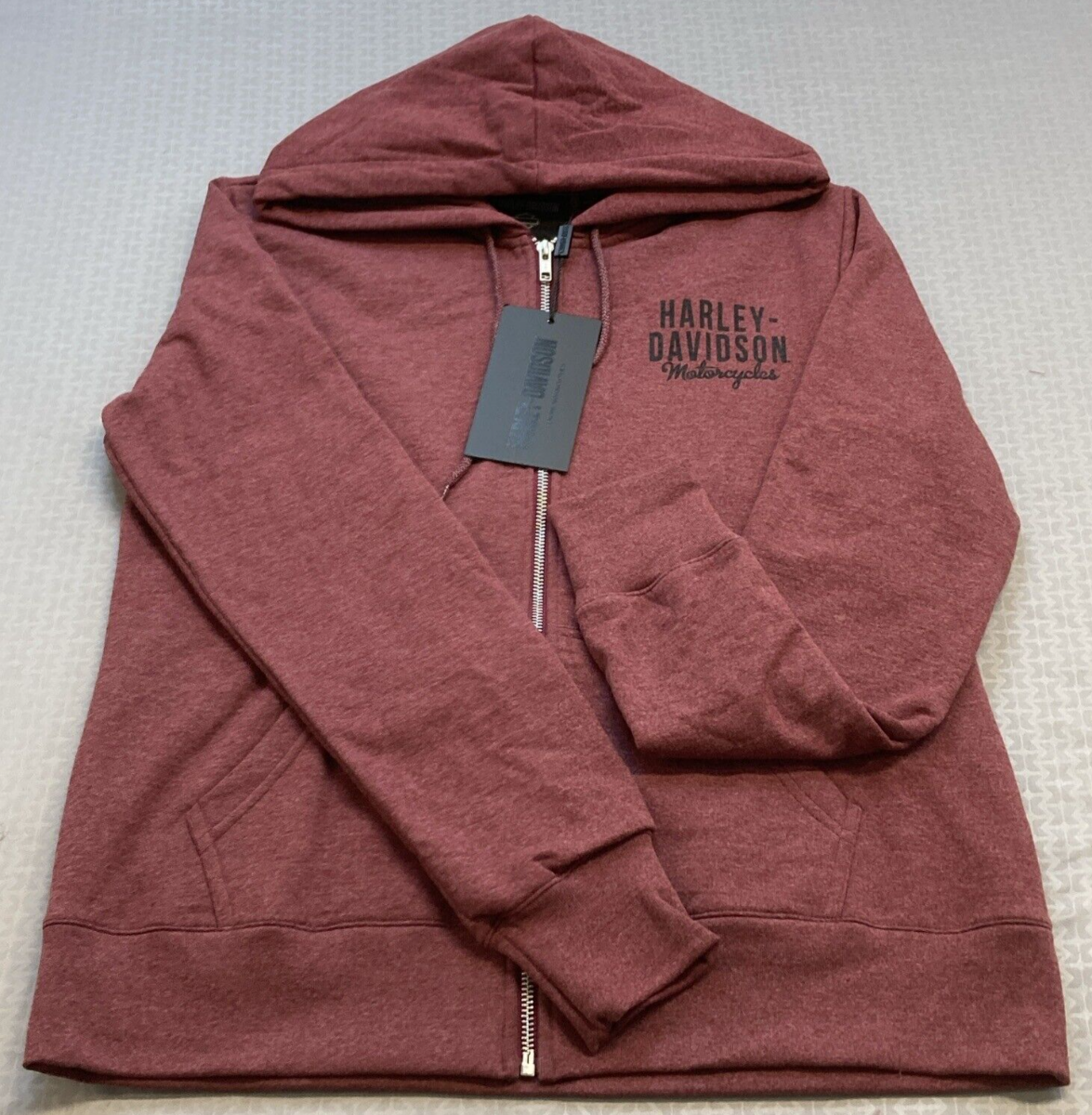 NEW GENUINE HARLEY DAVIDSON 96187-23VW WOMEN'S 2XL HOODIE KNIT RED HEATHER