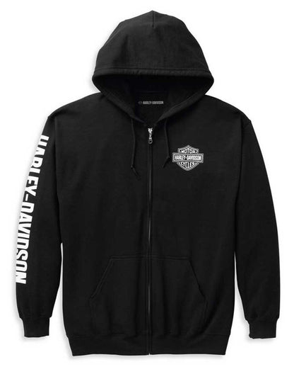 NEW GENUINE HARLEY DAVIDSON 96301-22VM MEN'S LARGE HOODIE KNIT WWP BLACK ZIP UP