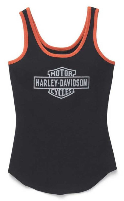 NEW GENUINE HARLEY DAVIDSON 96609-22VW WOMEN'S SMALL TANK TOP KNIT BLACK