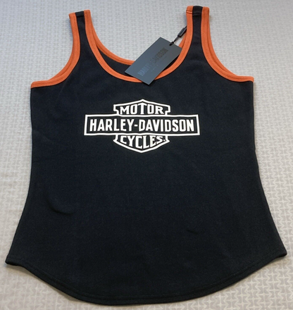 NEW GENUINE HARLEY DAVIDSON 96609-22VW WOMEN'S SMALL TANK TOP KNIT BLACK
