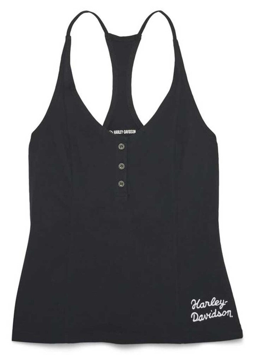 NEW GENUINE HARLEY DAVIDSON 96631-22VW SMALL TANK KNIT BLACK RACERBACK