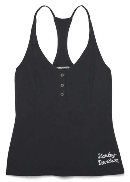 NEW GENUINE HARLEY DAVIDSON 96631-22VW SMALL TANK KNIT BLACK RACERBACK