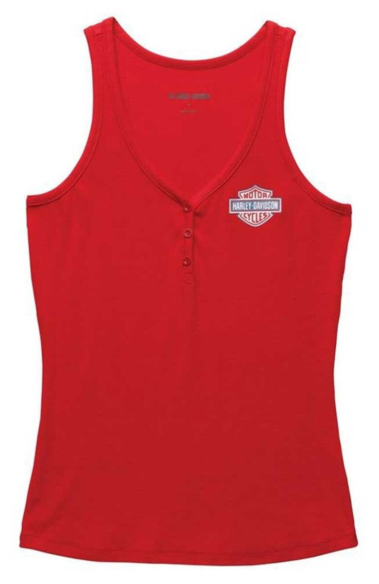 NEW GENUINE HARLEY DAVIDSON 96654-22VW XSMALL TANK KNIT RED SLEEVELESS HENLEY