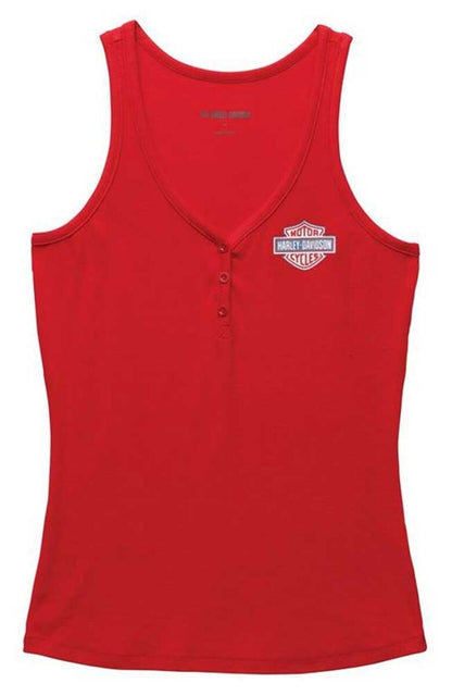 NEW GENUINE HARLEY DAVIDSON 96654-22VW XSMALL TANK KNIT RED SLEEVELESS HENLEY