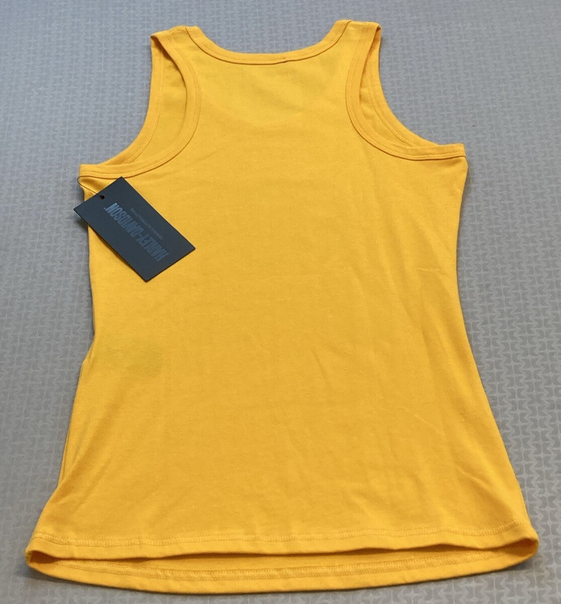NEW GENUINE HARLEY DAVIDSON 96650-22VW SMALL TANK KNIT YELLOW BAR & SHIELD