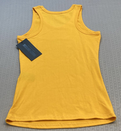 NEW GENUINE HARLEY DAVIDSON 96650-22VW SMALL TANK KNIT YELLOW BAR & SHIELD