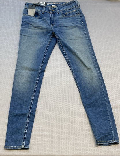 NEW GENUINE HARLEY DAVIDSON 99245-19VW Women's Skinny Mid-Rise Jeans SIZE 28