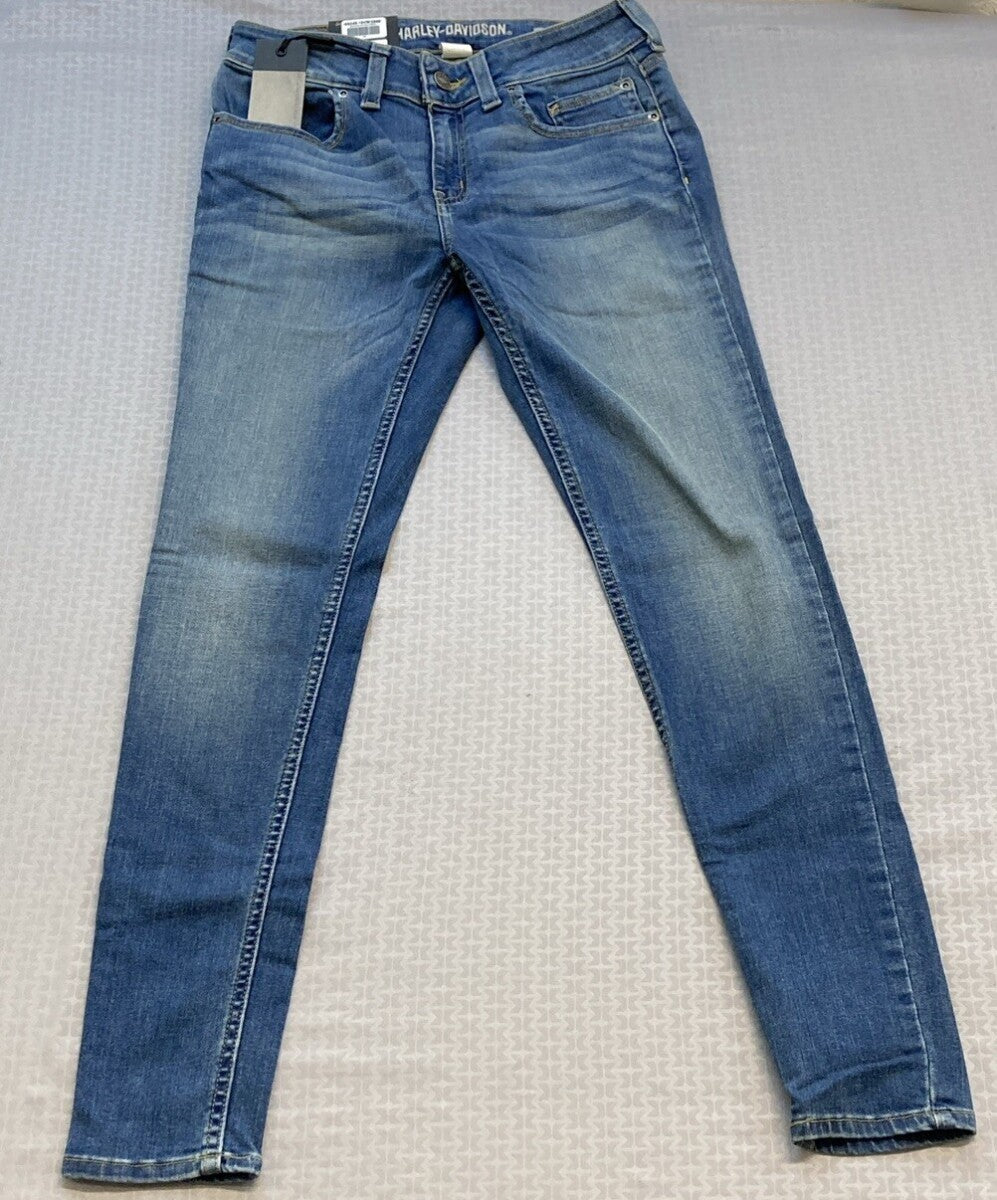 NEW GENUINE HARLEY DAVIDSON 99245-19VW  Women's Skinny Mid-Rise Jeans SIZE 27