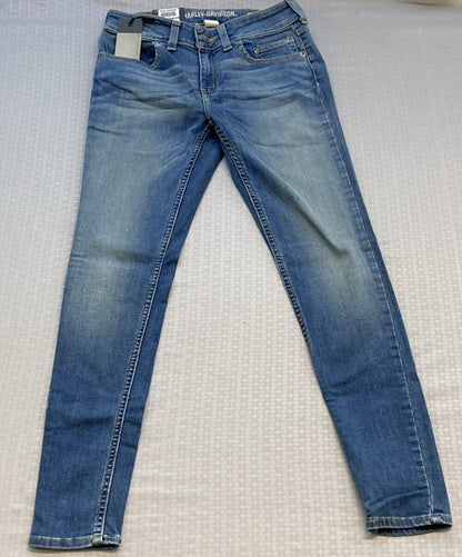 NEW GENUINE HARLEY DAVIDSON 99245-19VW  Women's Skinny Mid-Rise Jeans SIZE 27