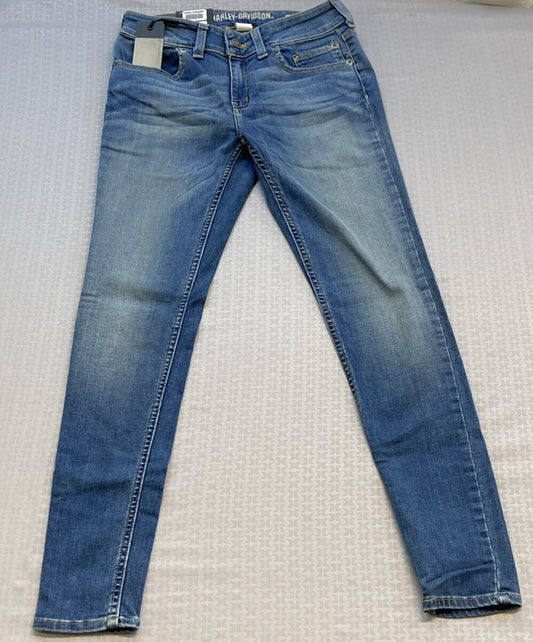 NEW GENUINE HARLEY DAVIDSON 99245-19VW  Women's Skinny Mid-Rise Jeans SIZE 27