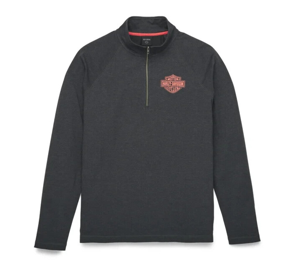 NEW GENUINE HARLEY DAVIDSON 96320-22VM MEN'S SMALL TEE KNIT HEATHER GREY LS