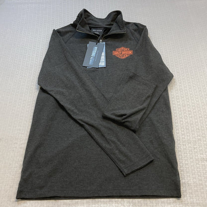NEW GENUINE HARLEY DAVIDSON 96320-22VM MEN'S SMALL TEE KNIT HEATHER GREY LS