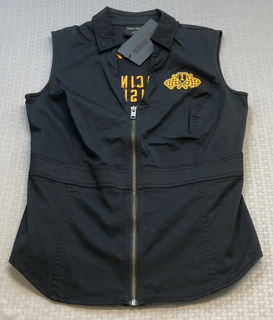 NEW GENUINE HARLEY DAVIDSON 96664-22VW MED SHIRT WOVEN BLACK RITUAL RACING