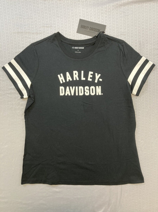 NEW GENUINE HARLEY DAVIDSON 96434-23VW Women's Forever Sleeve Striped Tee 3W
