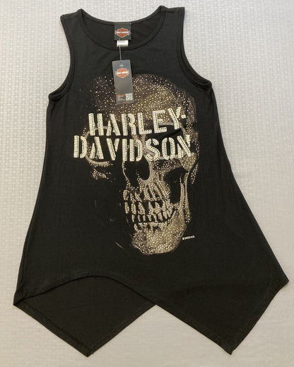 NEW GENUINE HARLEY DAVIDSON HT4641BLK SMALL WOMEN'S DEFACE SKULL TANK