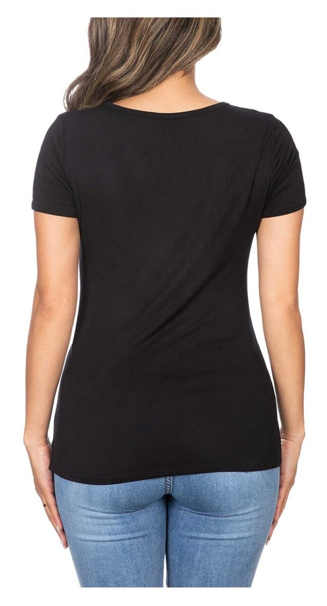 NEW HARLEY DAVIDSON HT4598BLK S Women's Freedom Embellished S/S Scoop Neck Tee