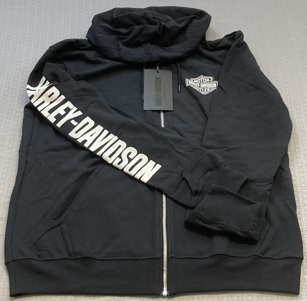 NEW GENUINE HARLEY DAVIDSON 96301-22VM MEN'S SM HOODIE Wounded Warrior ZIP UP