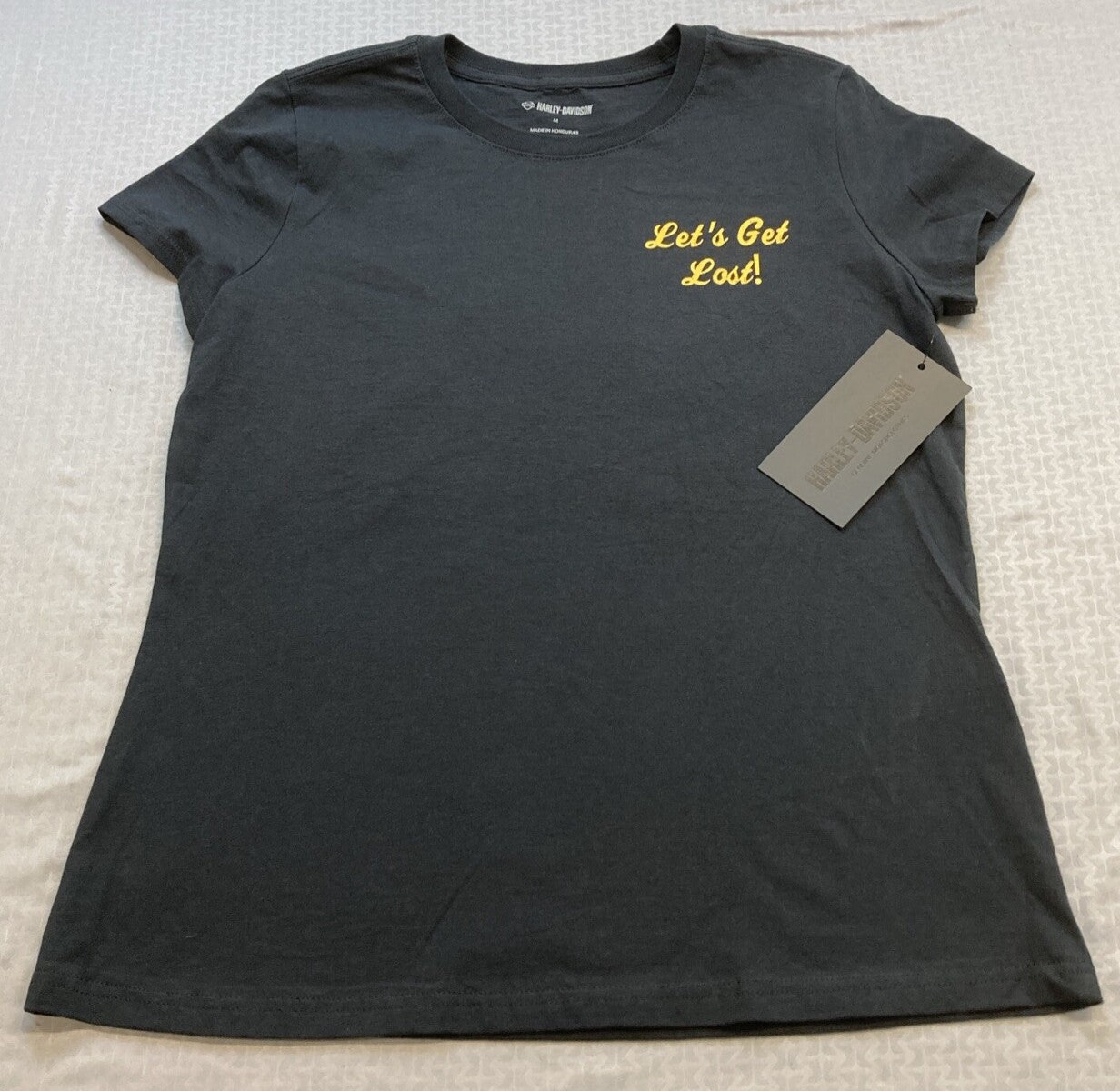 NEW GENUINE HARLEY DAVIDSON 96647-22VW MED TEE KNIT BLACK Forever Freedom Eagle