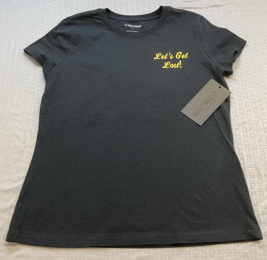 NEW GENUINE HARLEY DAVIDSON 96647-22VW MED TEE KNIT BLACK Forever Freedom Eagle